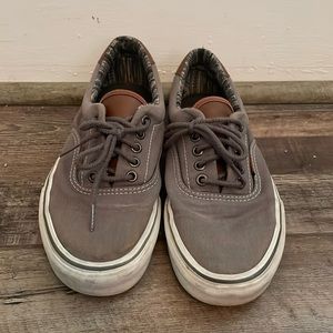 Gray and brown Vans